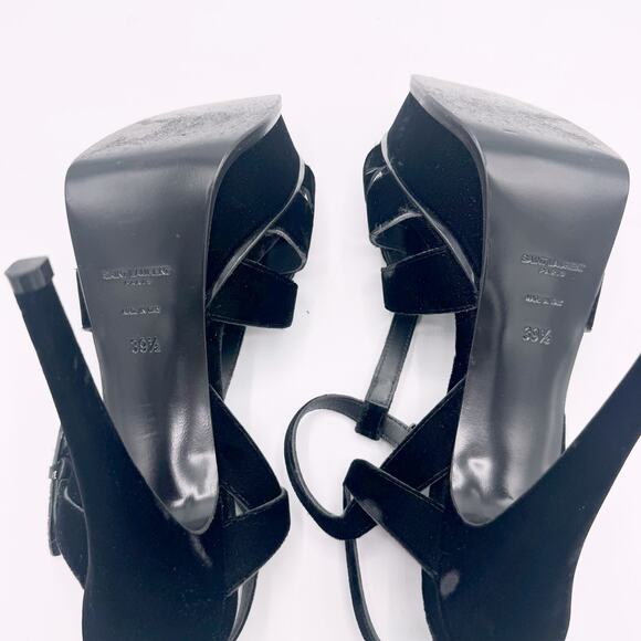 YSL Yves Saint Laurent Velvet Tribute Heels - Picture 13 of 15